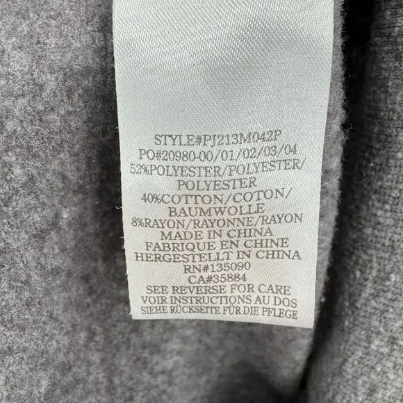 PELOTON Gray Full Zip Logo Hoodie Sweater Size L